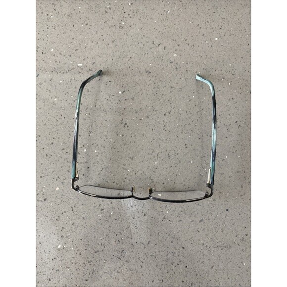 COLE HAAN CH1022 II Eyeglasses Frames ONLY 53-16-135 Black/Blue Teal Marble - Picture 3 of 8